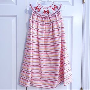 Smocked Crab Dress By Candy land Kids, Size 4T